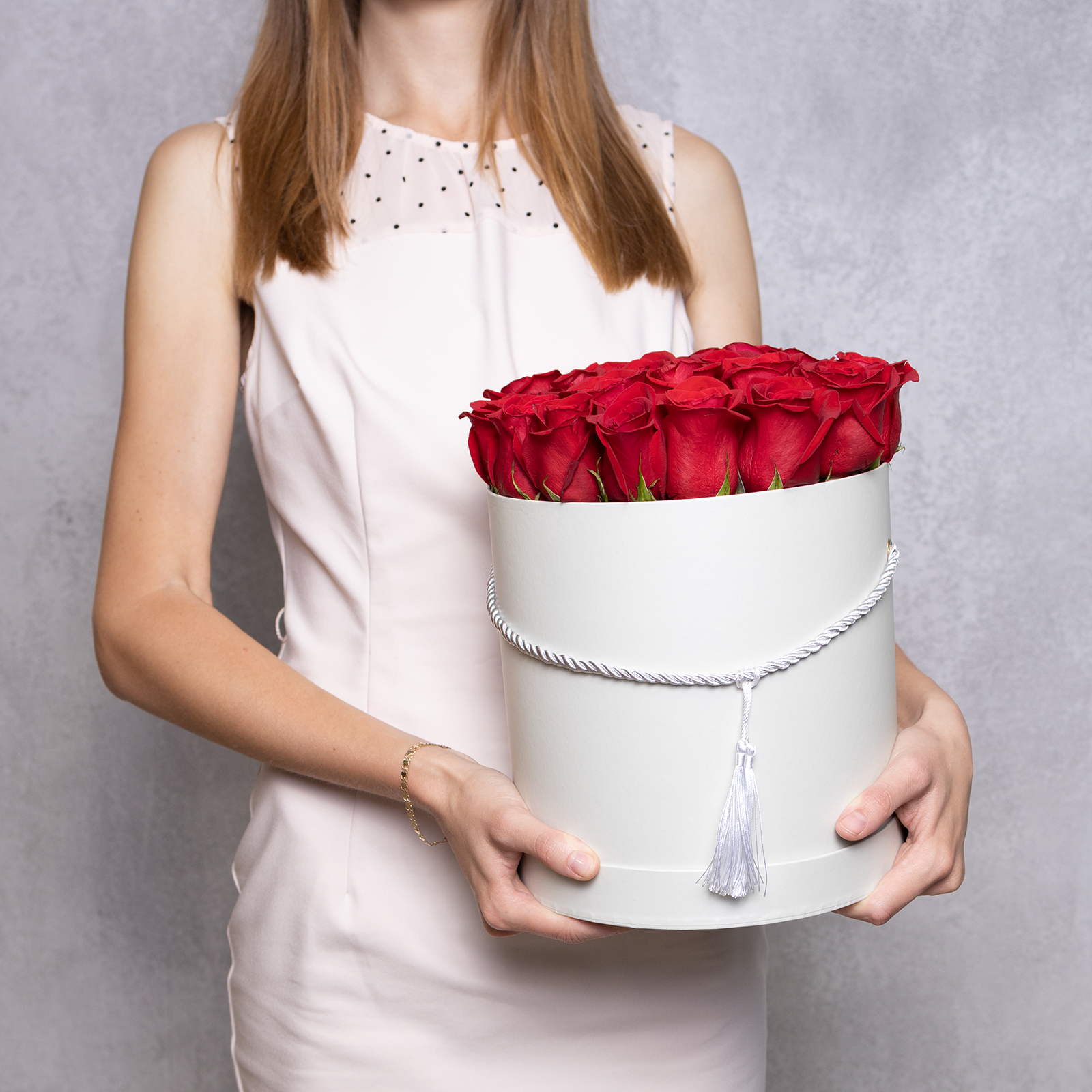 Flowerbox červené růže